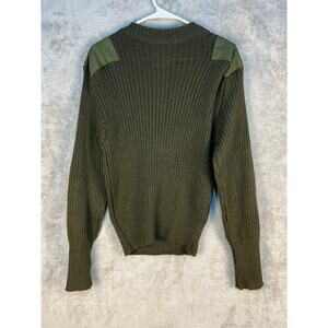 VTG DSCP Valor Collection Military Sweater Size 36 Army Green Elbow Patches